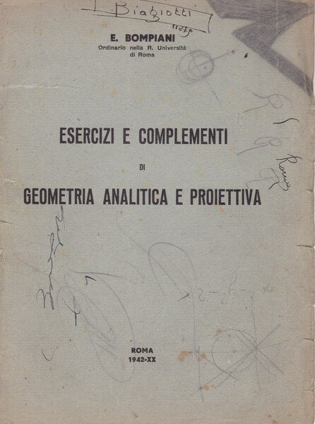 Esercizi e complementi di geometria analitica e proiettiva | Immagine principale