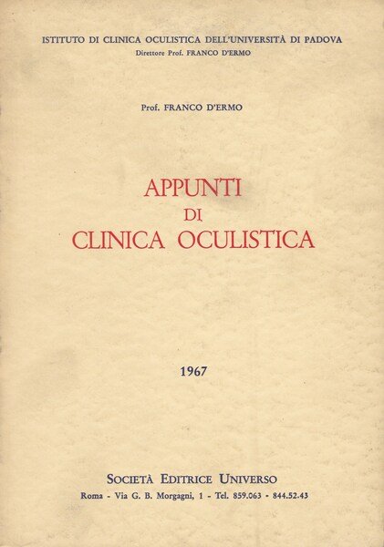 Appunti di clinica oculistica | Immagine principale