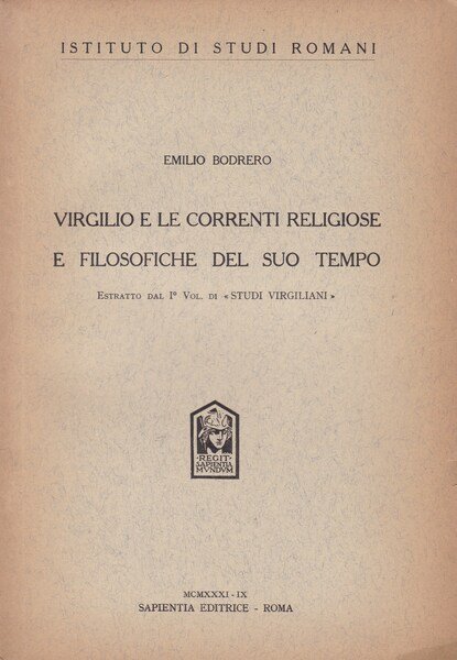 Virgilio e le correnti religiose e filosofiche del suo tempo. … | Immagine principale