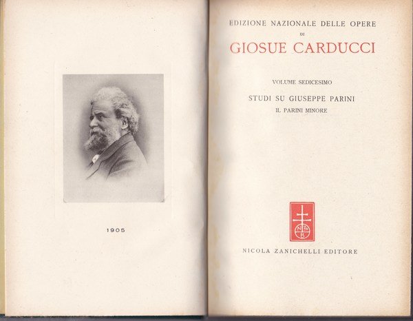 Opere. XVI. Studi su Giuseppe Parini. Il Parini minore. | Immagine principale