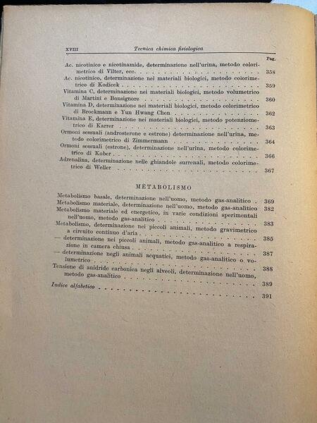 Tecnica chimica fisiologica