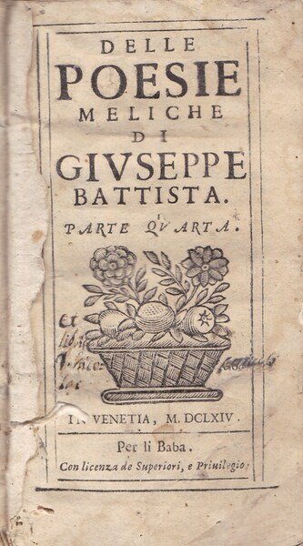 Delle poesie meliche. Parte quarta.