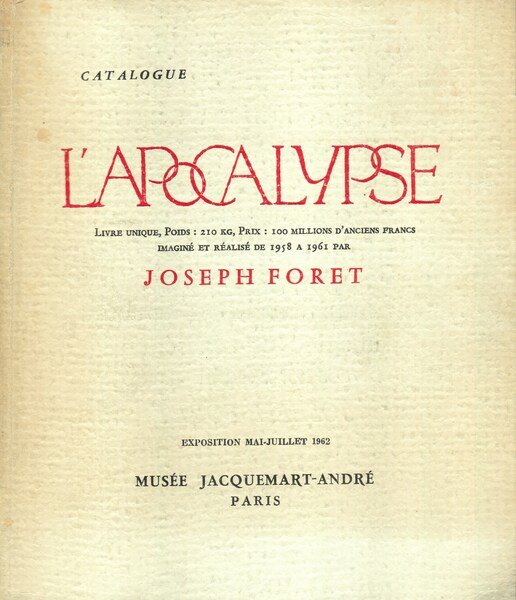 L'Apocalypse. Catalogue.