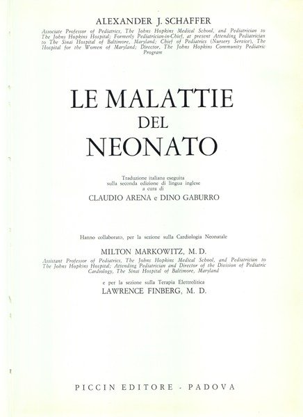Le malattie del neonato
