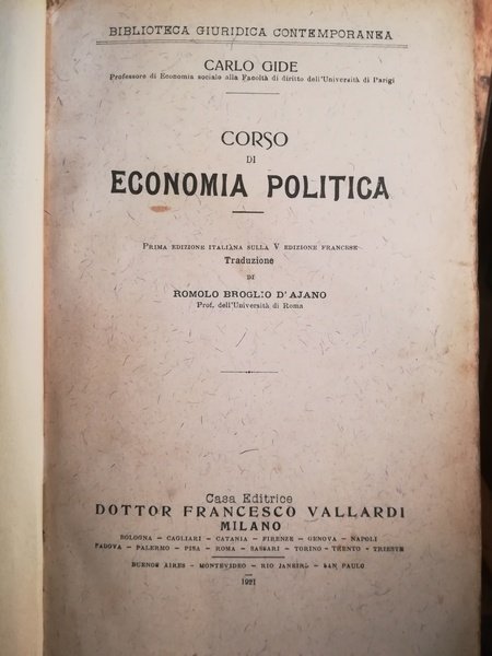Corso di economia politica