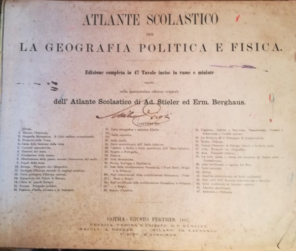 Atlante scolastico per la geografia politica e fisica.