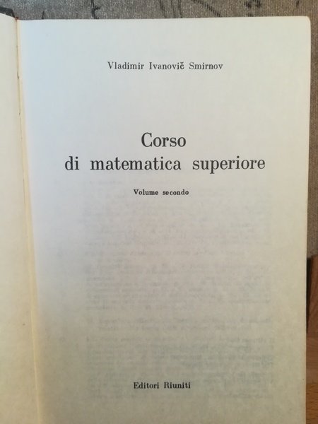 Corso di matematica superiore