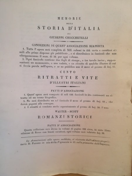 Memorie della Storia d'Italia considerata nei suoi monumenti. Dispense da …
