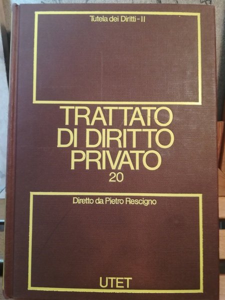 Trattato di diritto privato. 20. Tutela dei diritti. Tomo II.