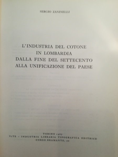 L'industria del cotone in Lombardia dalla fine del Settecento alla …