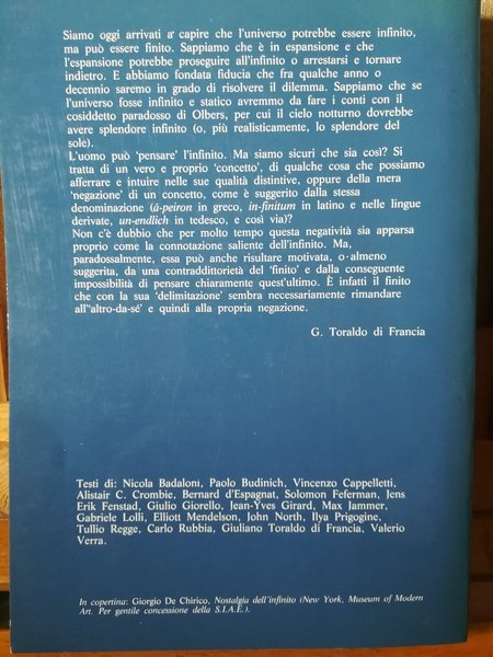 L'infinito nella scienza. Infinity in science.
