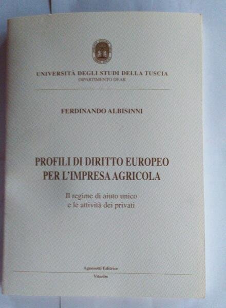 Profili di diritto europeo per l'impresa agricola | Immagine principale