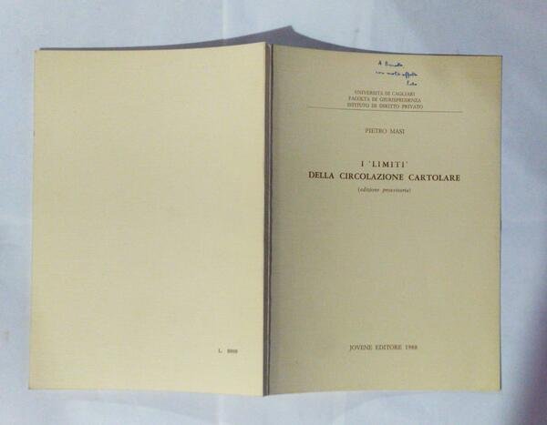 I "limiti" della circolazione cartolare (edizione provvisioria) | Immagine principale