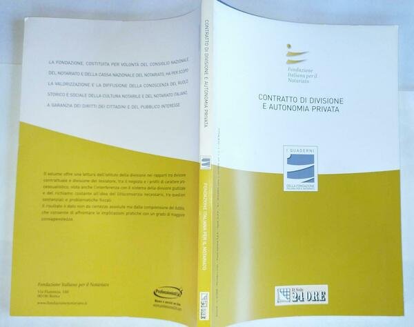 Contratto di divisione e autonomia privata : atti del Convegno, … | Immagine principale