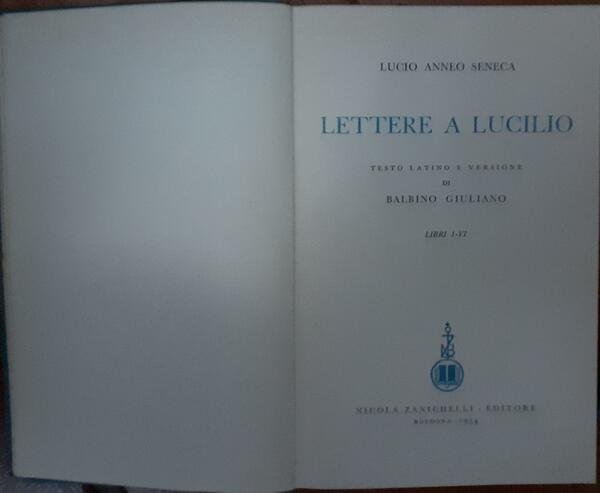 Lettere a Lucilio Libri XV-XX
