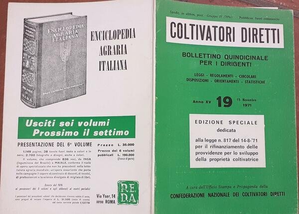 Coltivatori diretti. Bollettino quindicinale per i dirigenti | Immagine principale