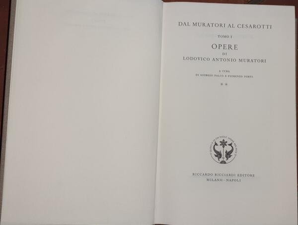 Dal muratori al Cesarotti Tomo I opere di Ludovico Antonio … | Immagine principale