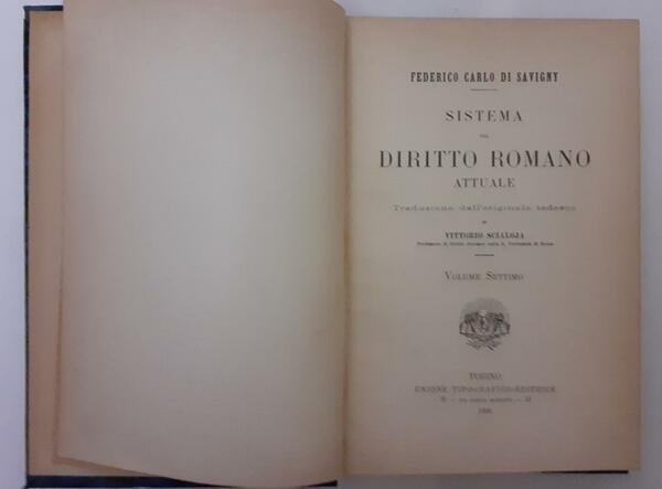 Sistema del diritto romano attuale Volume VII