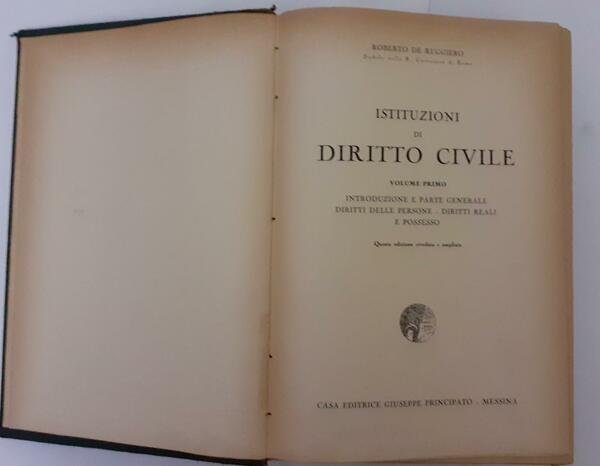 Istituzioni di diritto civile Volume I