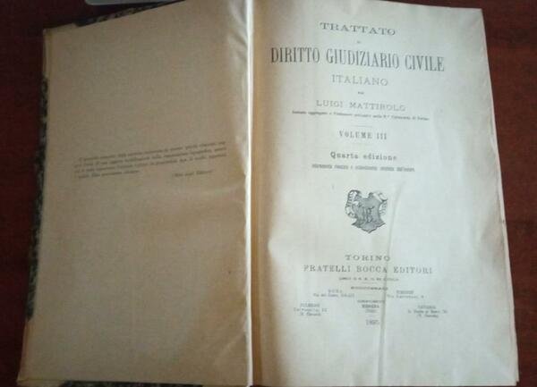 Trattato di diritto giudiziario civile italiano Volume III
