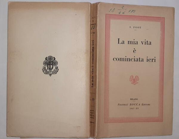 La mia vita e' cominciata ieri