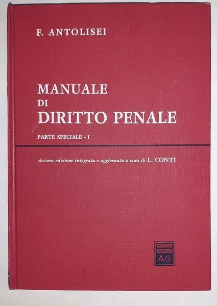 Manuale di diritto penale Parte speciale I
