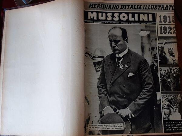 Meridiano d'Italia illustrato Mussolini