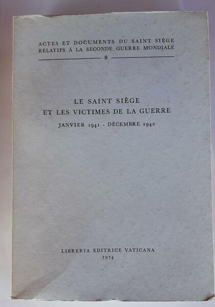 Le saint siege et les victimes de la guerre janvier …
