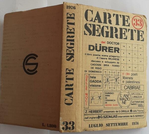Carte segrete Anno X Luglio-Settembre 1976