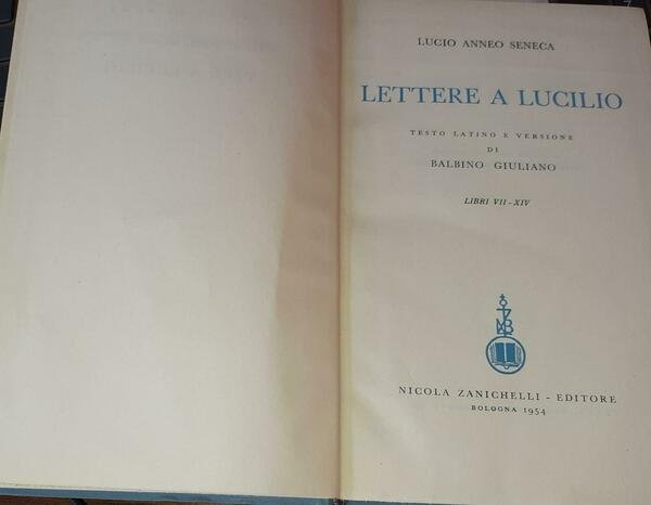 Lettere a Lucilio. Libri VII- XIV