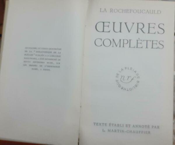 Oeuvres complètes | Immagine principale