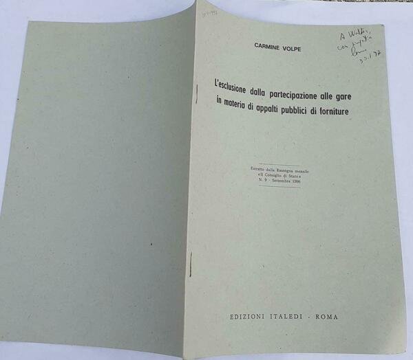 L'esclusione dalla partecipazione alle gare in materia di appalti pubblici …