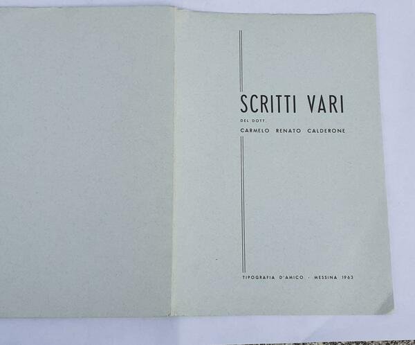 Scritti Vari