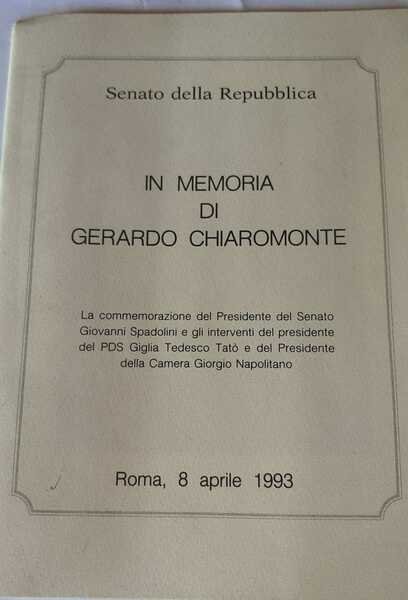 In memoria di Gerardo Chiaromonte