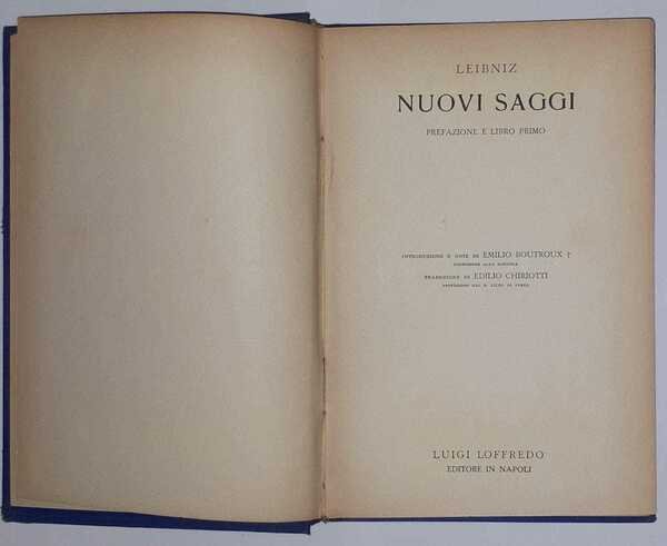 Nuovi saggi. Prefazione e libro primo | Immagine principale