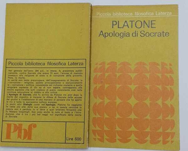 Platone.  Apologia di Socrate