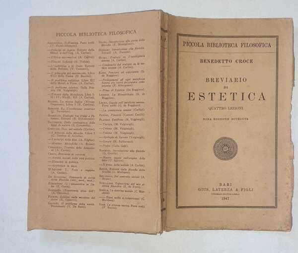 Breviario di estetica. Quattro lezioni
