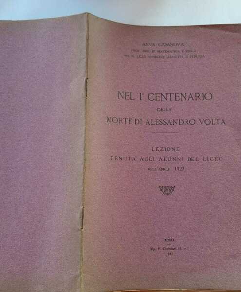 Nel 1 centenario della morte di Alessandro Volta | Immagine principale
