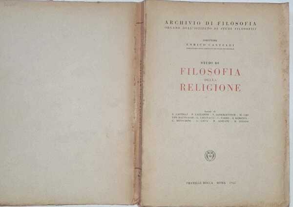 Studi di filosofia della religione | Immagine principale