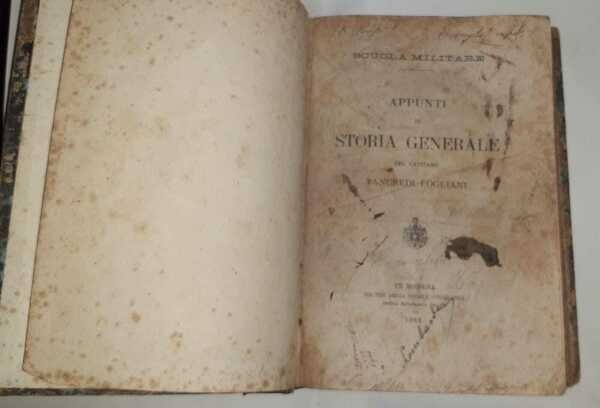 Appunti di storia generale del capitano Tancredi Fogliani | Immagine principale