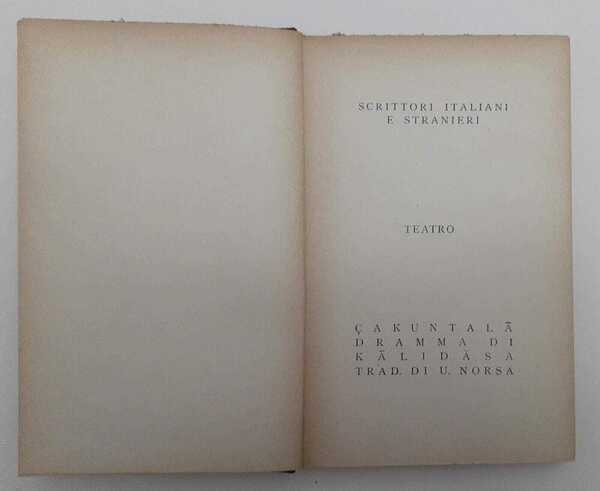 Cakuntala dramma di Kalidasa. Trad. di U. Norsa | Immagine principale