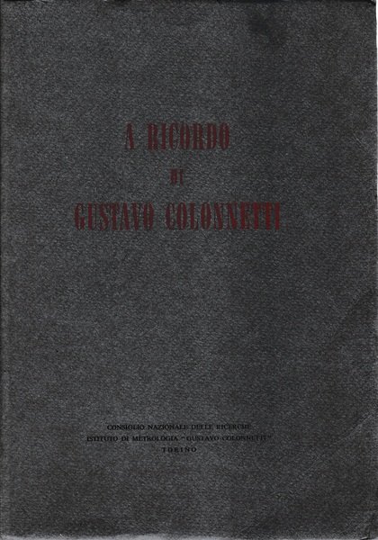 A ricordo di Gustavo Colonnetti | Immagine principale