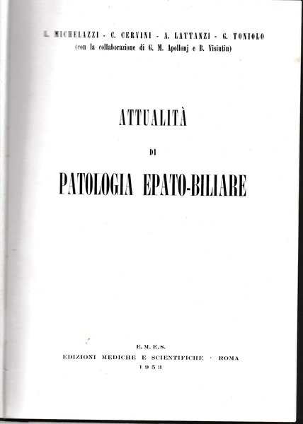 Attualità di patologia epato-biliare