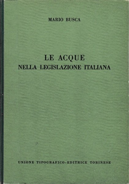 Le acque nella legislazione italiana