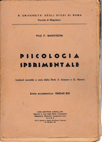 Psicologia sperimentale
