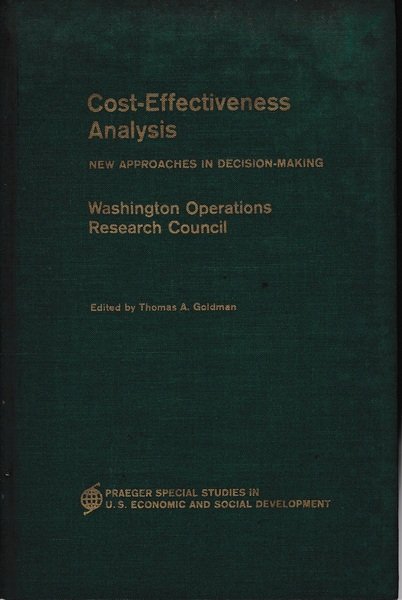 Cost-effectiveness Analysis. New approaches in decision-making | Immagine principale