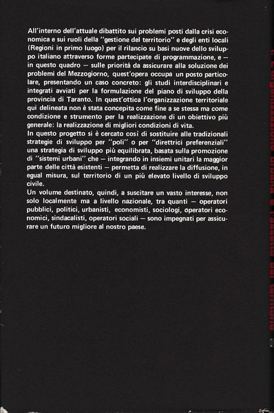 Taranto progetto '80 1^ vol. I bisogni della collettività