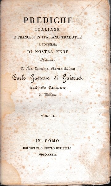Prediche italiane e francesi in italiano tradotte a conferma di …