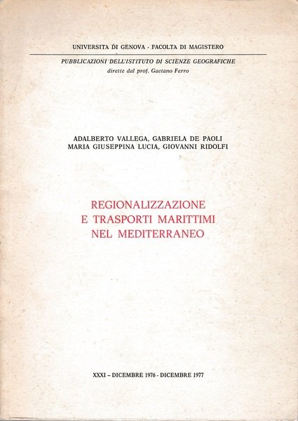 Regionalizzazione e trasporti marittimi nel Mediterraneo