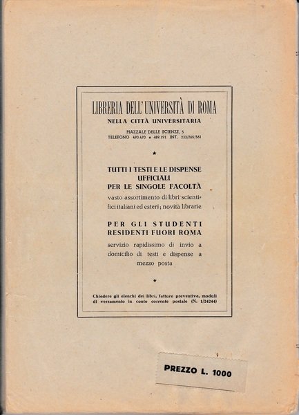 Corso di Elettrotecnica. Parte prima anno accademico 1947-48